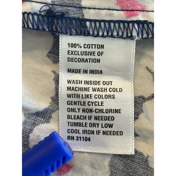 Crown & Ivy Kids blue floral top 6 100% cotton - Picture 4 of 6